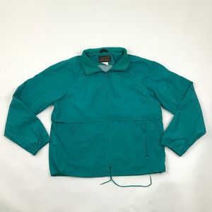 Eddie Bauer Mens Windbreaker Jacket NYLON Green